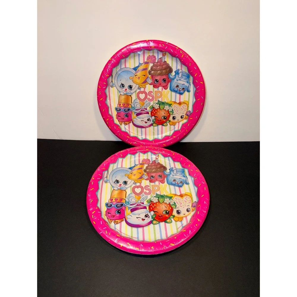 2 Shopkins Party Plates 16 Count 8.625 Inch Pink Birthday Unique Industries
